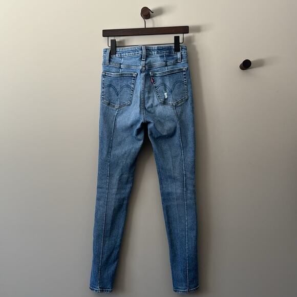 GUC LEVI’S ALTERED 721 HIGH-RISE SKINNY DISTRESSED TRUE JEANS SIZE 27 - Picture 1 of 6